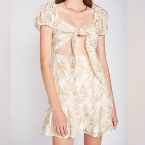 En Saison Opposites Mini Dress Yellow